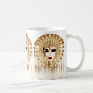 Golden Venice Carnival Party Mask Coffee Mug