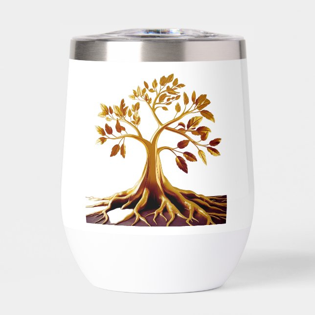 Golden Vine Wine Tumbler (Front)