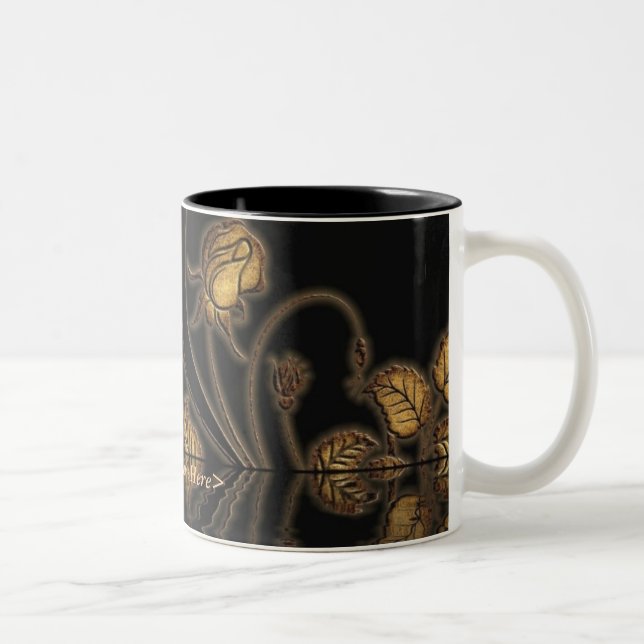 Golden Vines Floral Mug (Right)