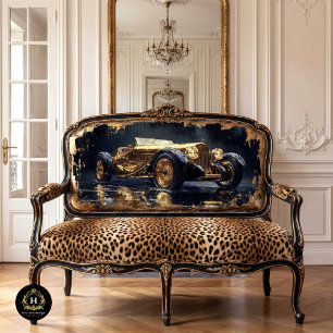 Golden Vintage Car Business Supplies Tissue Paper