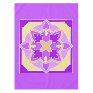 Golden Violets Tablecloth