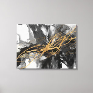 Golden Vortex I Canvas Print
