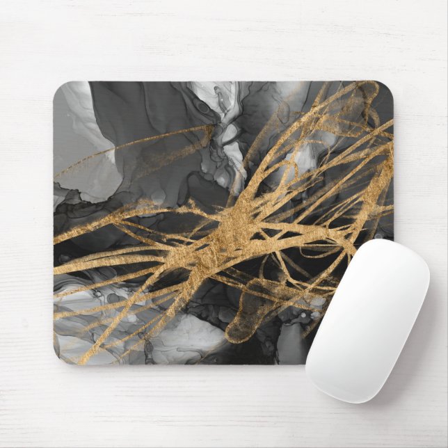 Golden Vortex I Mouse Pad (With Mouse)