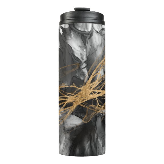 Golden Vortex I Thermal Tumbler (Front)