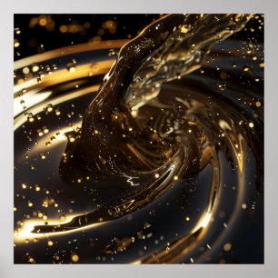 Golden Vortex Splendour Poster
