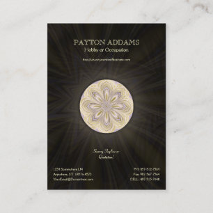 Golden Waning Abstract - Vertical Business Card