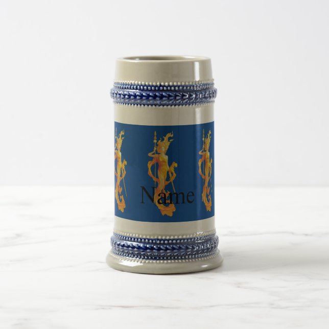Golden Warrior Goddess Thunder_Cove  Beer Stein (Center)