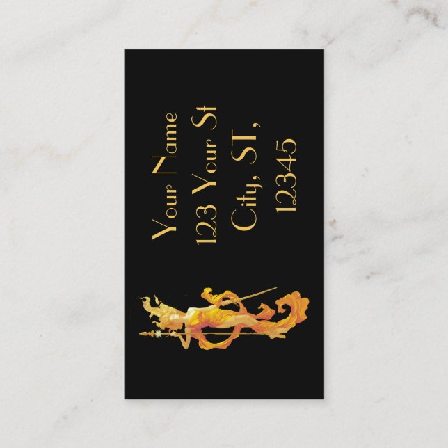 Golden Warrior Goddess Thunder_Cove Business Card (Front)