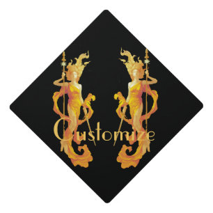 Golden Warrior Goddess Thunder_Cove Graduation Cap Topper