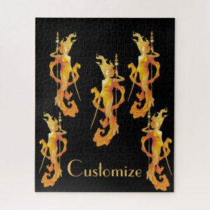 Golden Warrior Goddess Thunder_Cove Jigsaw Puzzle