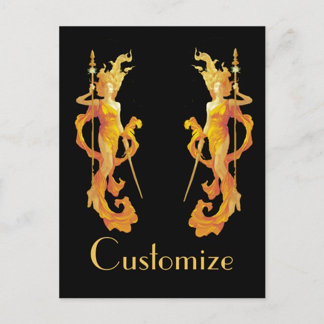 Golden Warrior Goddess Thunder_Cove Postcard (Front)