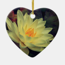Golden Water Lily 2 Ornement en céramique
