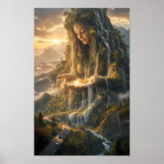 Golden Waters of the Earth Mother Poster