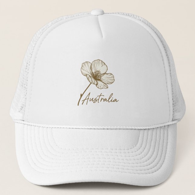 Golden Wattle Australia Day 2026 Trucker Hat (Front)