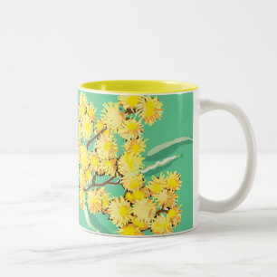 Golden wattle - symbol of Australia Two-Tone Coffee Mug