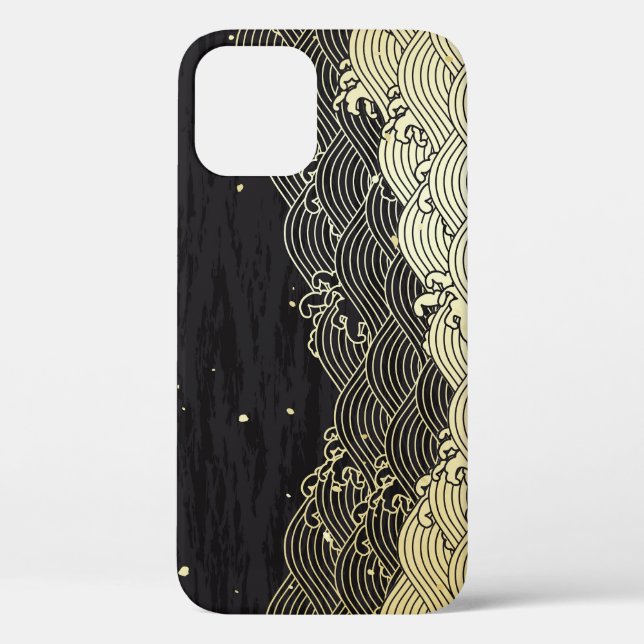 Golden wave, paper-like texture. Case-Mate iPhone case (Back)