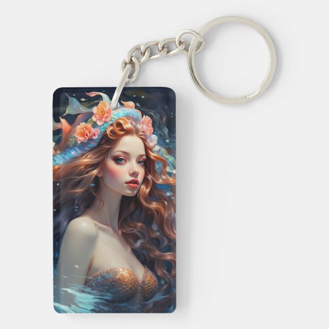 Golden waves keychain (Back)