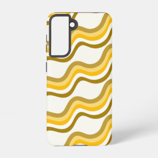 Golden Waves Pattern Samsung Galaxy Case