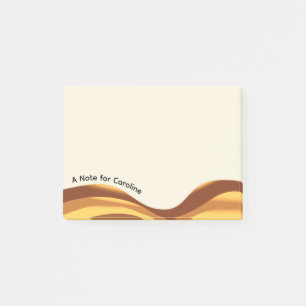 Golden Waves Post-it Notes
