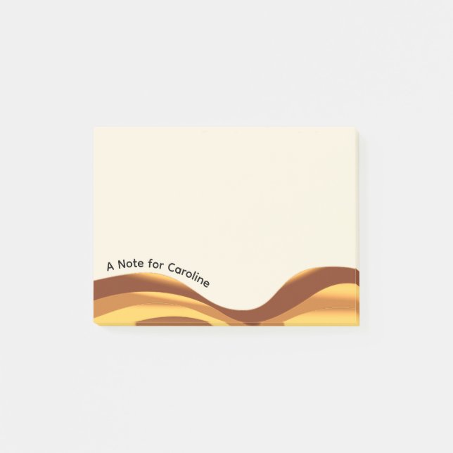 Golden Waves Post-it Notes (Front)