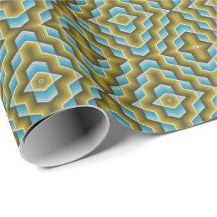Golden Waves Wrapping Paper