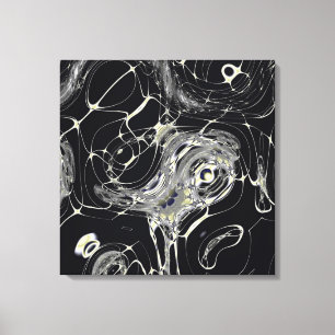Golden Web Abstract Fractal Art Canvas Print