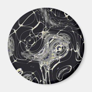 Golden Web Abstract Fractal Art Magnet