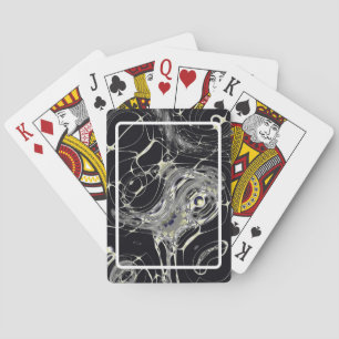 Golden Web Abstract Fractal Art Playing Cards