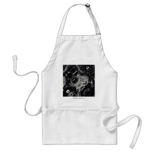 Golden Web Abstract Fractal Art Standard Apron