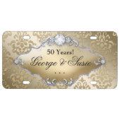 Golden Wedding Anniversary 50th License Plate (Front)