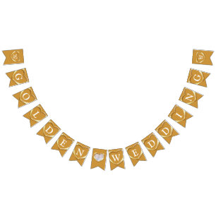 Golden wedding anniversary 50th photo bunting bunting flags