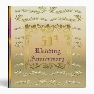 Golden Wedding Anniversary Binder