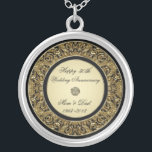 Golden Wedding Anniversary Necklace<br><div class="desc">A Digitalbcon Images Design featuring an Gold and Black colour theme with a variety of custom images, shapes, patterns and styles in this one-of-a-kind "50th Wedding Anniversary" Necklace. This elegant and colourful design makes the ideal gift for the Anniversary gift for the wife or as a gift for family and...</div>