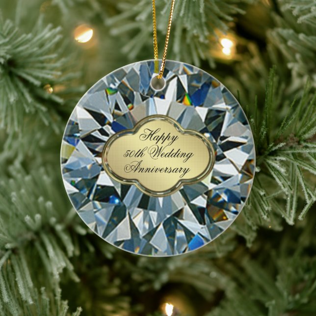 Golden Wedding Anniversary Ornament (Tree)