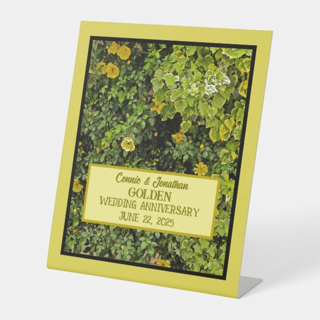 Golden Wedding  Anniversary  Pedestal Sign (Front)