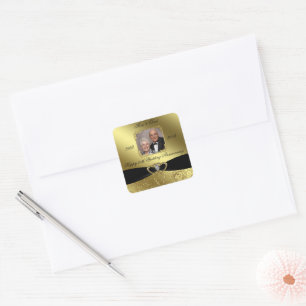 Golden Wedding Anniversary Photo Sticker