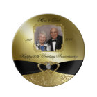 Golden Wedding Anniversary Porcelain Plate