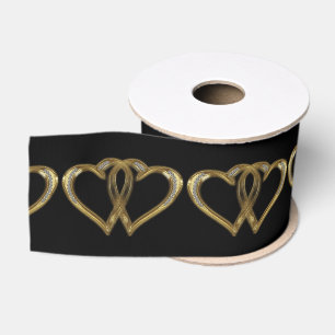 Golden Wedding Anniversary Ribbon Grosgrain Ribbon