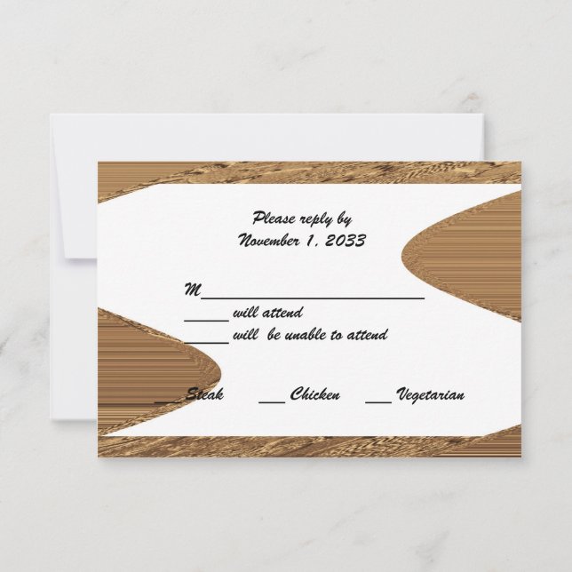 Golden Wedding Anniversary RSVP Cards Shear (Back)