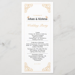 Golden Wedding Program