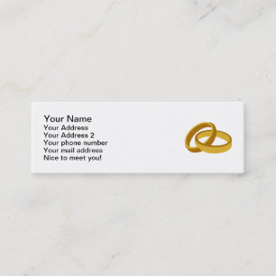 Golden Wedding rings Mini Business Card