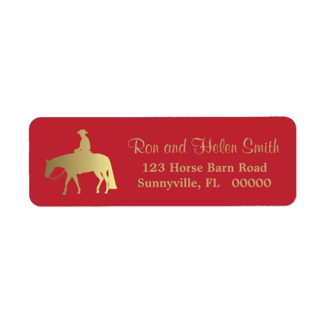 Golden Western Pleasure Horse Red Christmas (Devant)