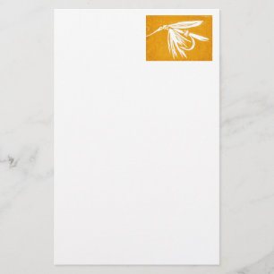 "Golden Wet Fly" Trout Fly Stationery