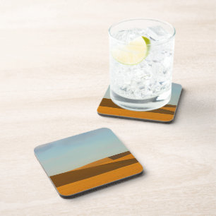 Golden Wheat Fields in Palouse Region Coaster