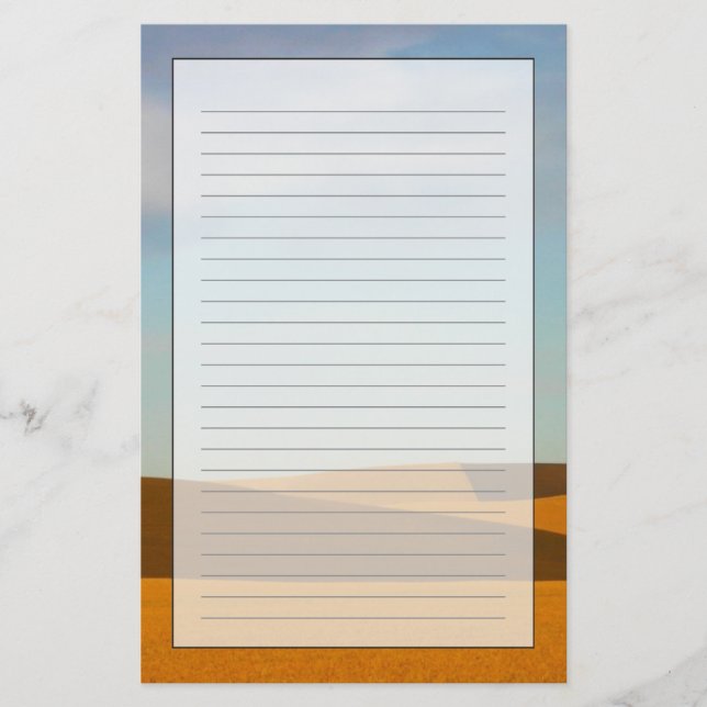 Golden Wheat Fields in Palouse Region Stationery (Front)