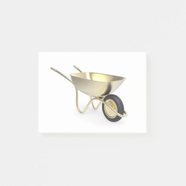 Golden wheelbarrow post-it notes (Front)