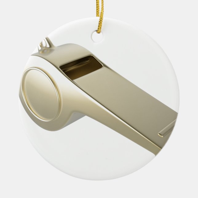 Golden whistle ceramic ornament (Front)