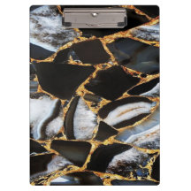 Golden white and black marble