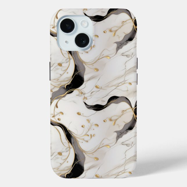 Golden White Marble Case-Mate iPhone Case (Back)