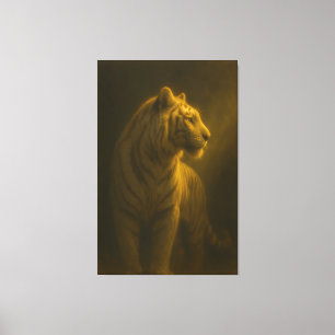 Golden White Tiger – Fine Art Portrait Canvas Print